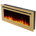 Touchstone - The Sideline Deluxe Gold 50" Recessed Smart Electric Fireplace -86275- Left Angle