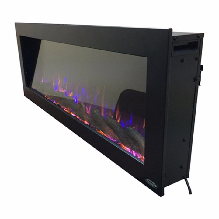 Touchstone -The Sideline Outdoor/Indoor 50" Recessed/Wall Mounted Electric Fireplace (No Heat)-80017- Left View
