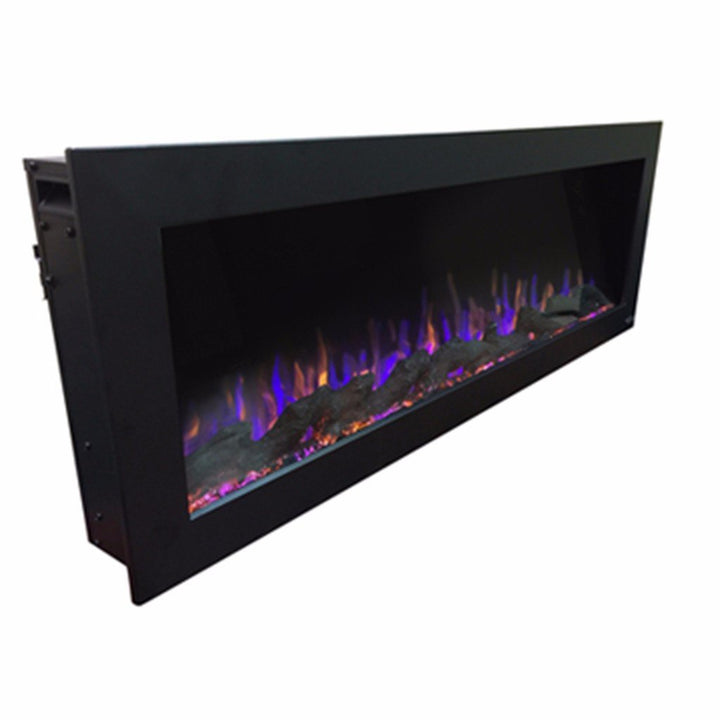Touchstone -The Sideline Outdoor/Indoor 50" Recessed/Wall Mounted Electric Fireplace (No Heat)-80017- Right View