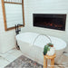 Touchstone - The Sideline Steel Mesh Screen Non Reflective 50" Recessed Electric Fireplace -80013-  Lifestyle Bathroom