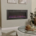 Touchstone - The Sideline Steel Mesh Screen Non Reflective 60" Recessed Electric Fireplace -80047- Lifestyle Close Up