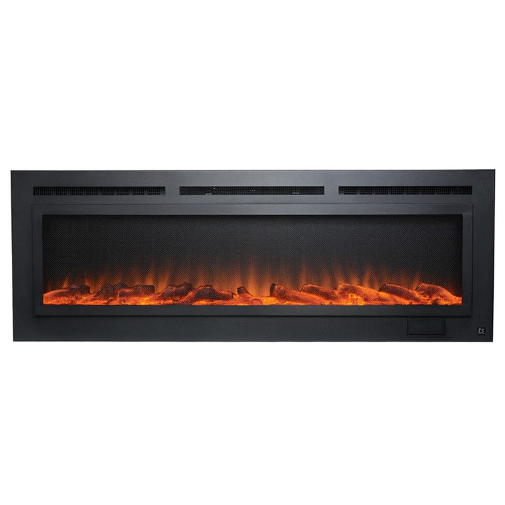 Touchstone - The Sideline Steel Mesh Screen Non Reflective 60" Recessed Electric Fireplace -80047- Main View