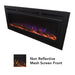 Touchstone - The Sideline Steel Mesh Screen Non Reflective 60" Recessed Electric Fireplace -80047- Mesh Screen Front