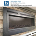 Touchstone - The Sideline Steel Mesh Screen Non Reflective 60" Recessed Electric Fireplace -80047- Side view