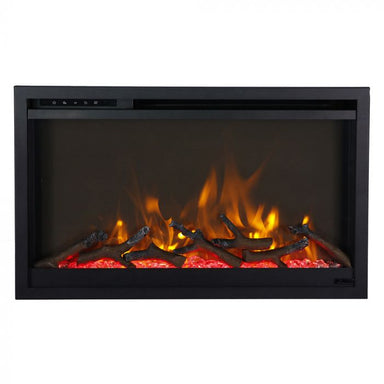 Remii by Amantii 30" Classic Extra Slim Built In Electric Fireplace with Black Steel Surround-CLASSIC-SLIM-30- Main View