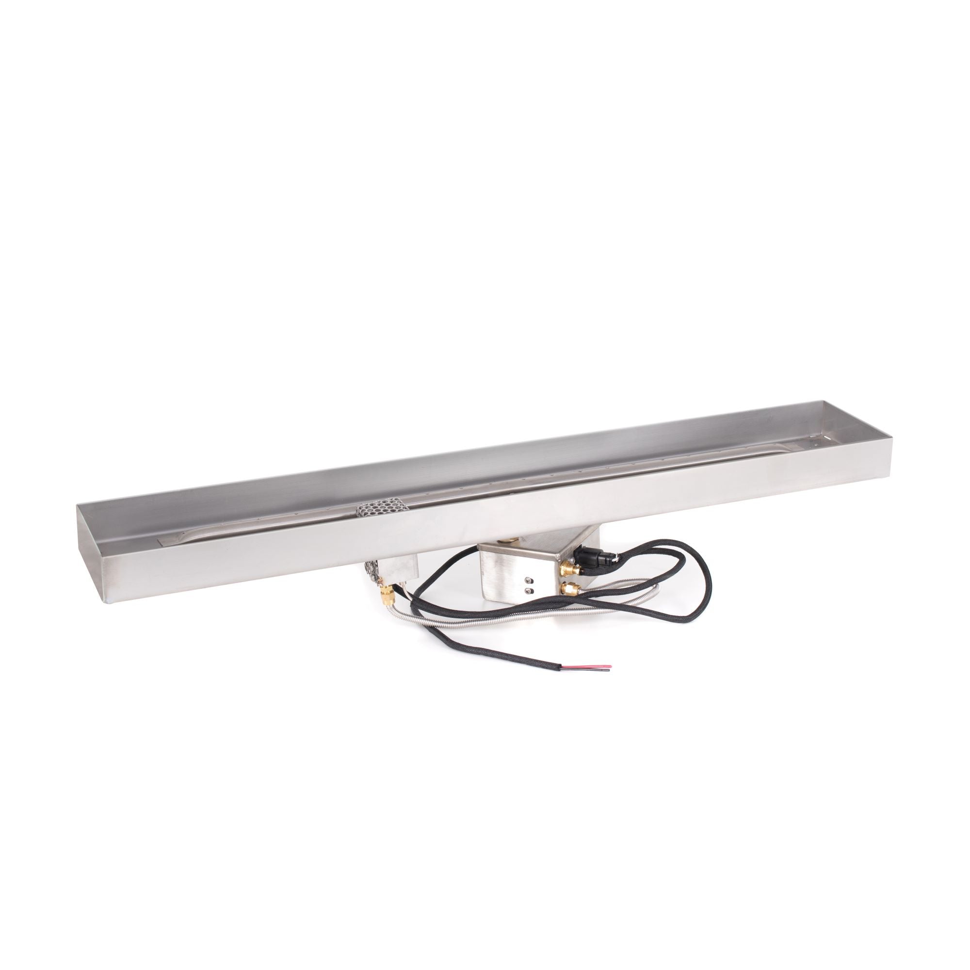 The Outdoor Plus Rectangular Lipless Drop-in Pan with Stainless Steel Linear Burner