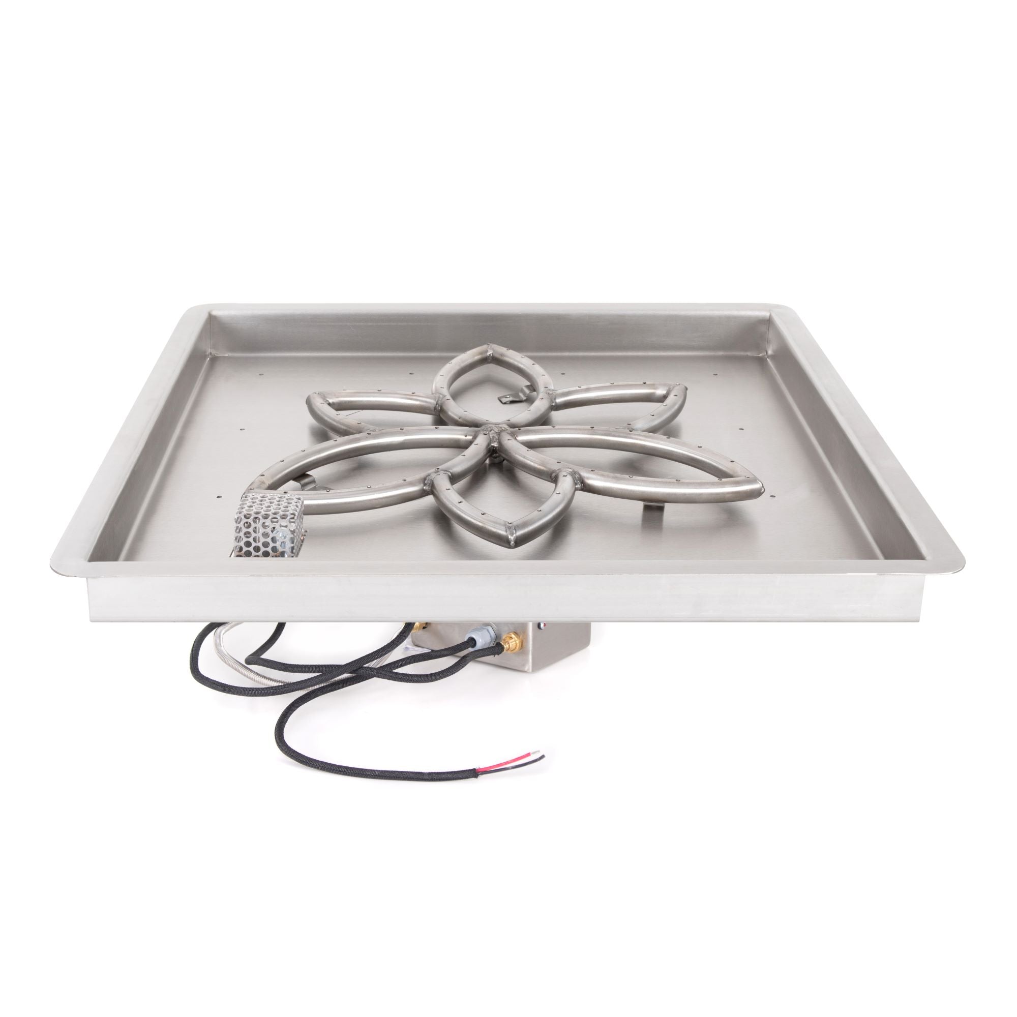 The Outdoor Plus Square Drop-in Pan with Stainless Steel Lotus Burner