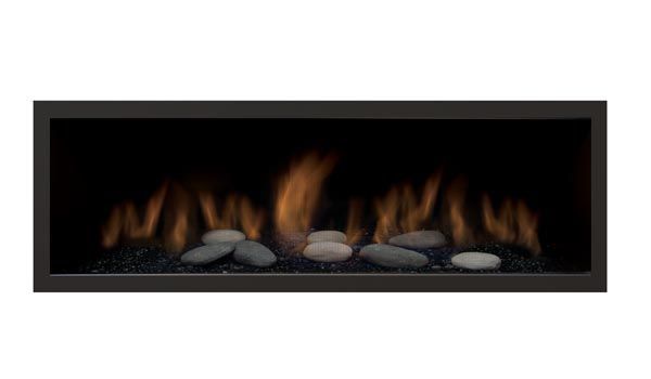 Sierra Flame Stanford Clean Face Black Surround with Safety Barrier