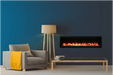 Remii By Amantii Smart Basic Clean-Face Built In Electric Fireplace with Clear Media and Black Steel Surround- Lifestyle Minimalist Living Room