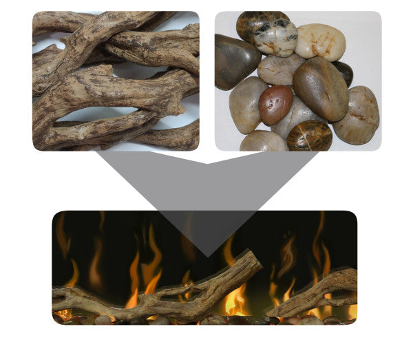 Dimplex Driftwood and River Rock Accessory Kit for IgniteXL Series