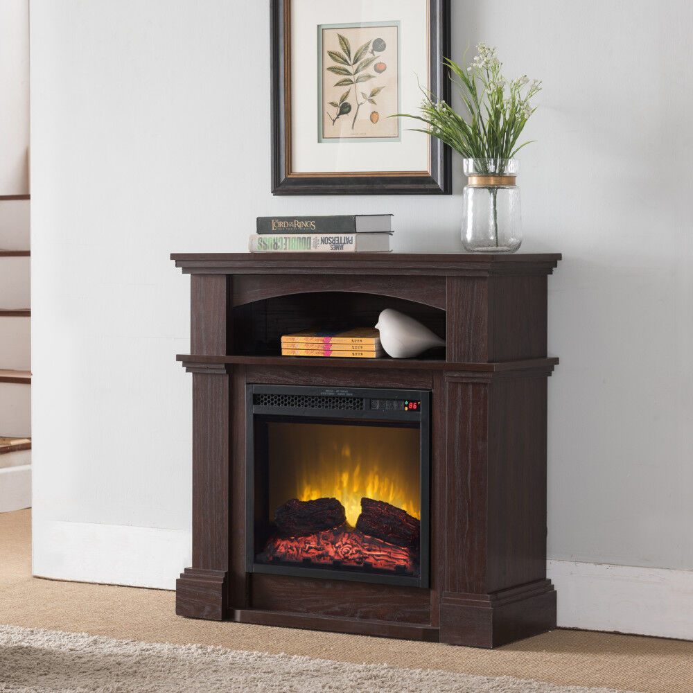 HearthPro Compact Electric Fireplace with Storage