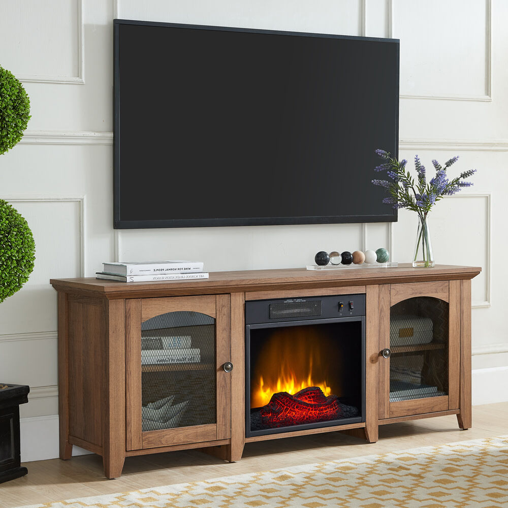 HearthPro 56" Media Electric Fireplace with Arch Doors