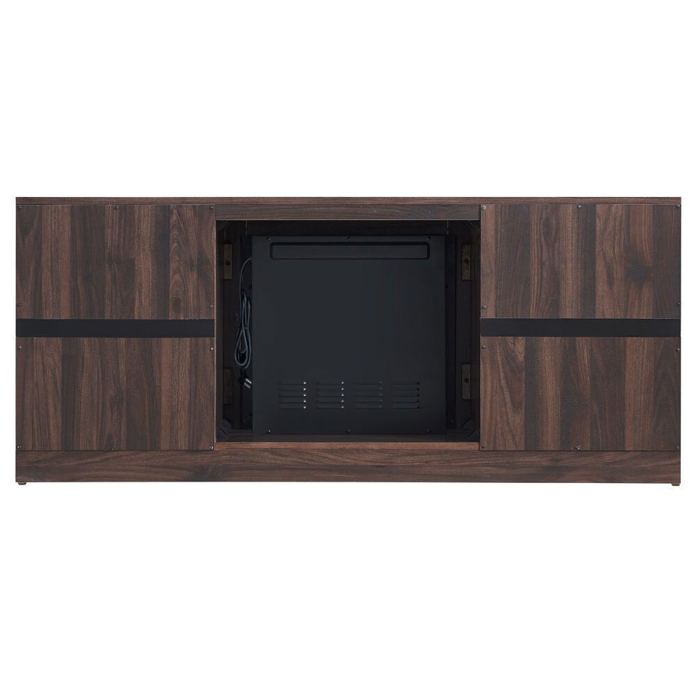 HearthPro 56" Media Electric Fireplace with Industrial Accents