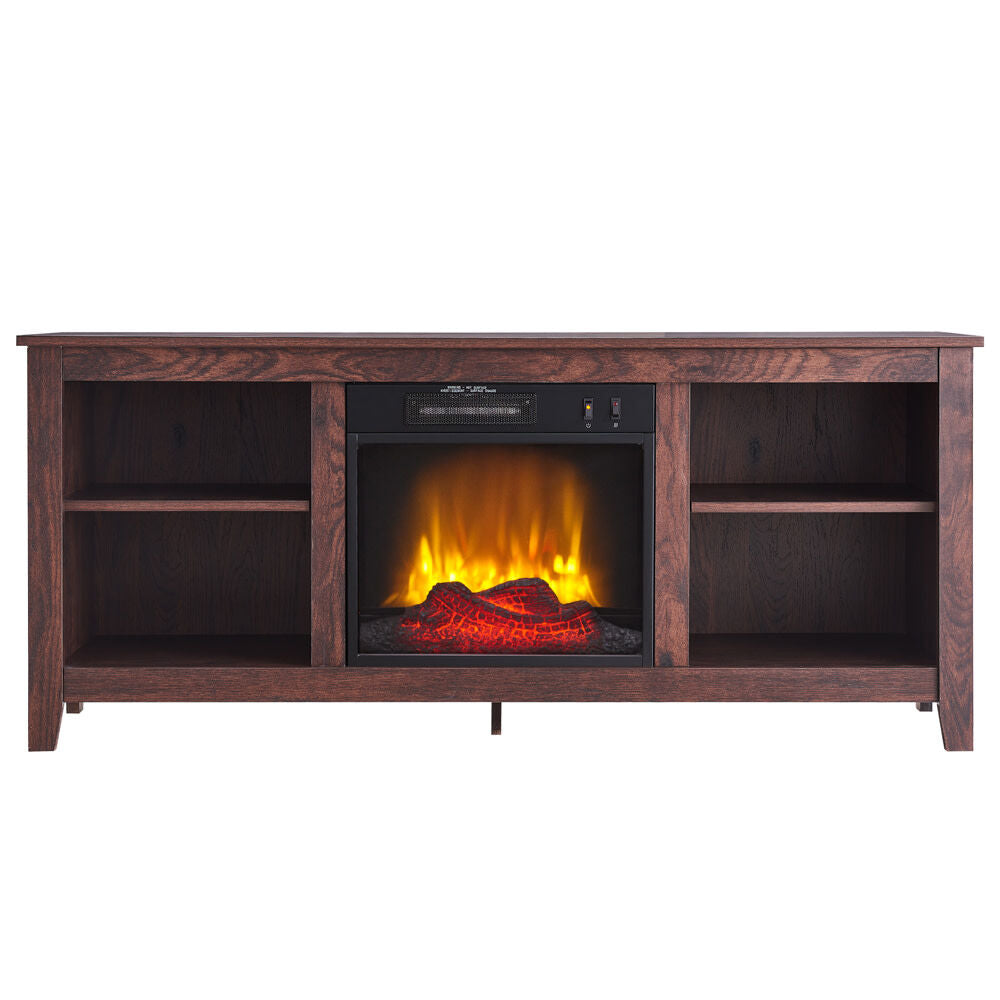 HearthPro 56" Open Media Console Electric Fireplace