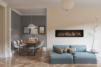 Remii by Amantii 45" Deep Series Built-in Electric Fireplace with Black Steel Surround- 102745-DE- Lifestyle Living Room