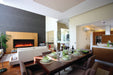 Remii by Amantii - Extra Tall XT Series Built-in Electric Fireplace with Black Steel Surround - Lifestyle Dining Room