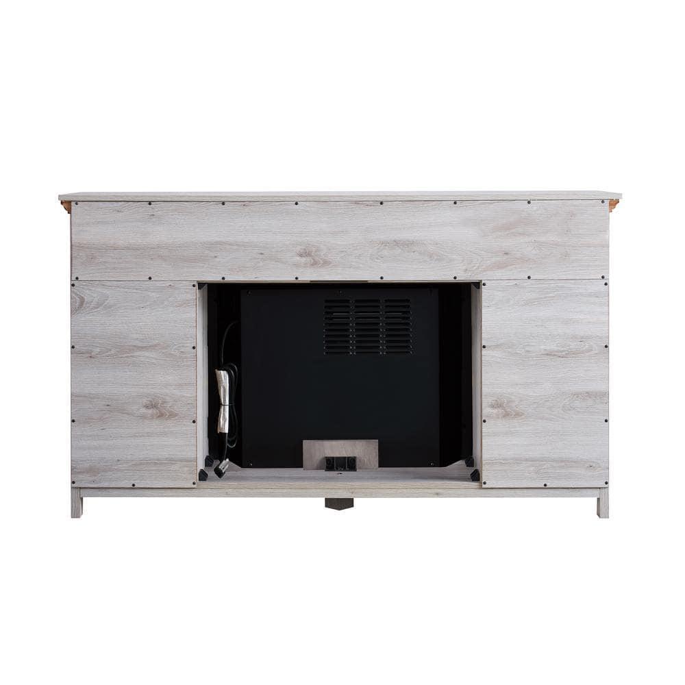 Bold Flame by HearthPro - Electric Fireplace Media Console in Grey Washed Oak